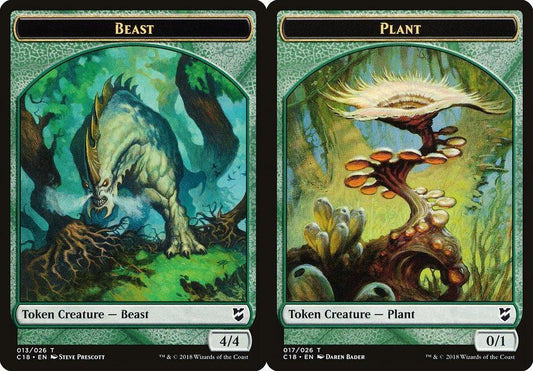 Beast (013) // Plant (017) Double-Sided Token
