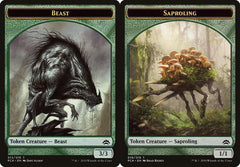 Beast (013) // Saproling (019) Double-Sided Token
