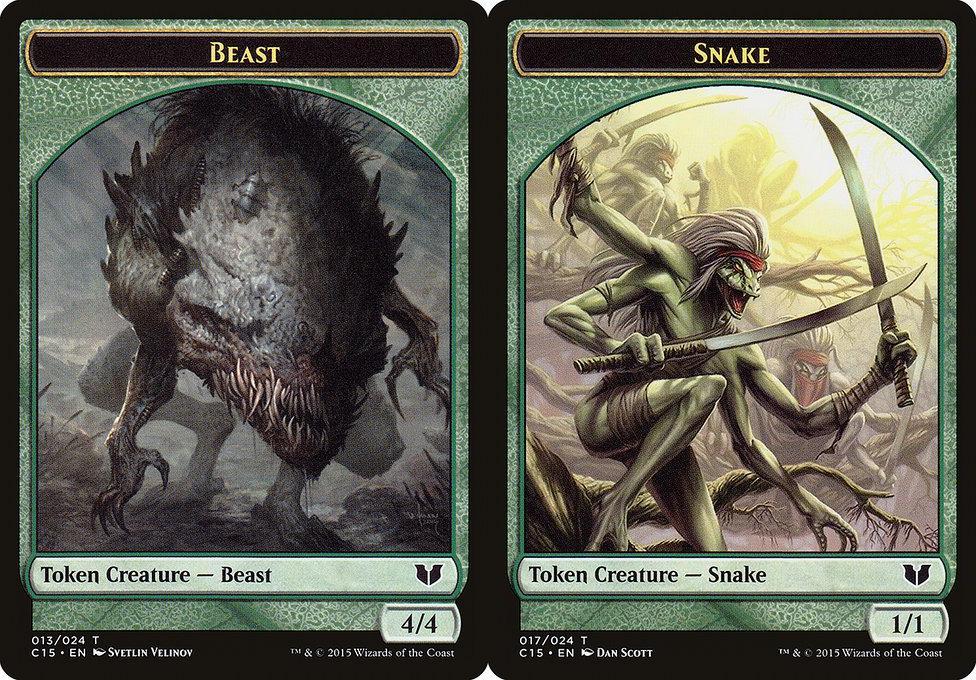Beast (013) // Snake (017) Double-Sided Token