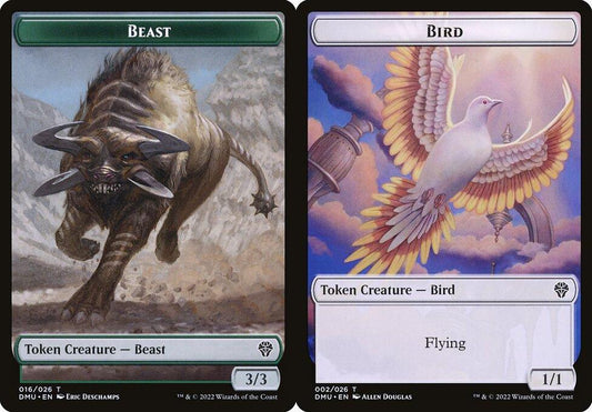 Beast (016) // Bird (002) Double-Sided Token - Foil