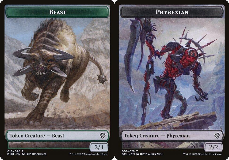 Beast (016) // Phyrexian (008) Double-Sided Token - Foil