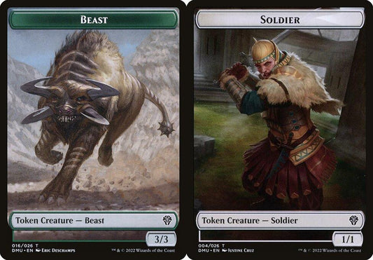 Beast (016) // Soldier (004) Double-Sided Token - Foil