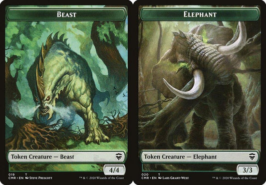 Beast (019) // Elephant (020) Double-Sided Token