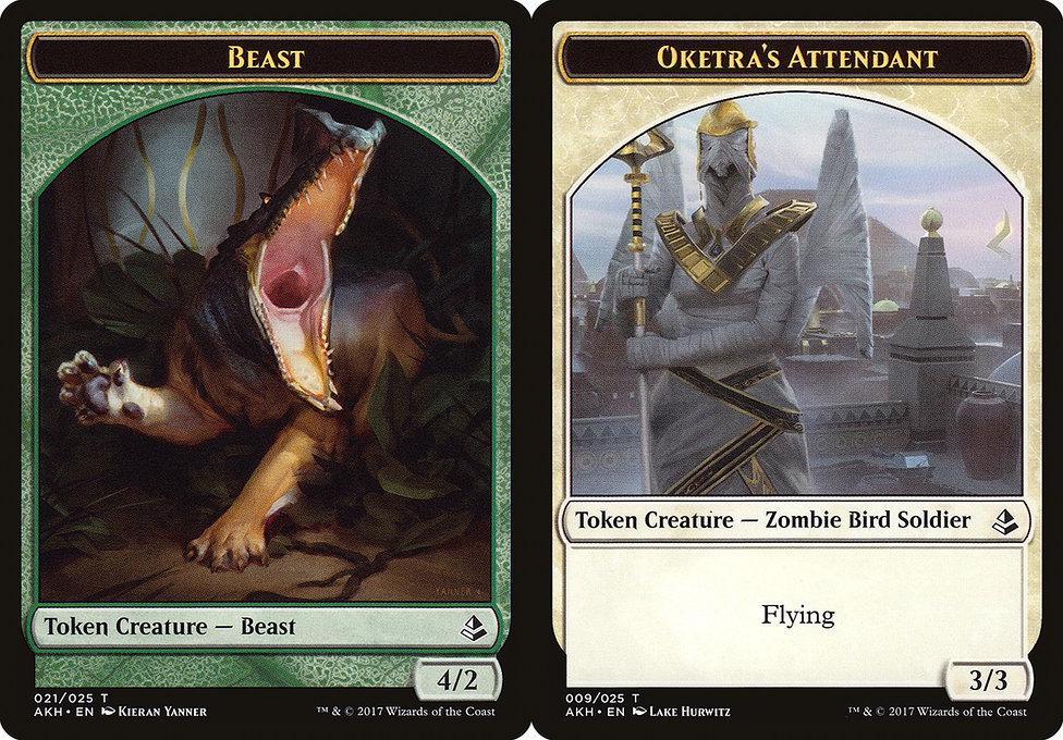 Beast (021) // Oketra's Attendant (009) Double-Sided Token