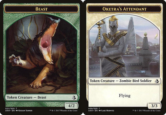 Beast (021) // Oketra's Attendant (009) Double-Sided Token
