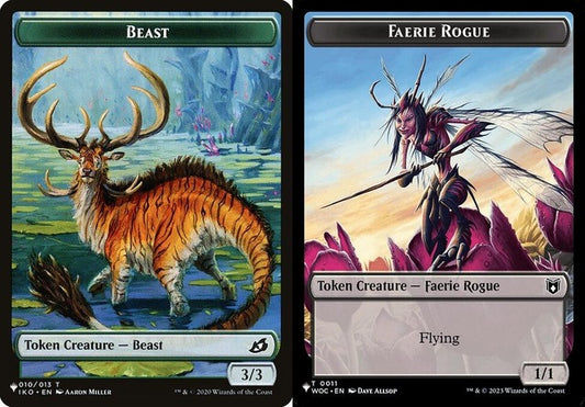 Beast (010) // Faerie Rogue (011) Double-Sided Token (PLST)