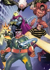 Behold the Sinister Six! (45/54) Art Card (ASMP) - Gold-Stamped Signature