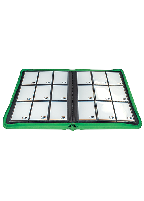 Binder - Zip Vivid Green 9-Pocket