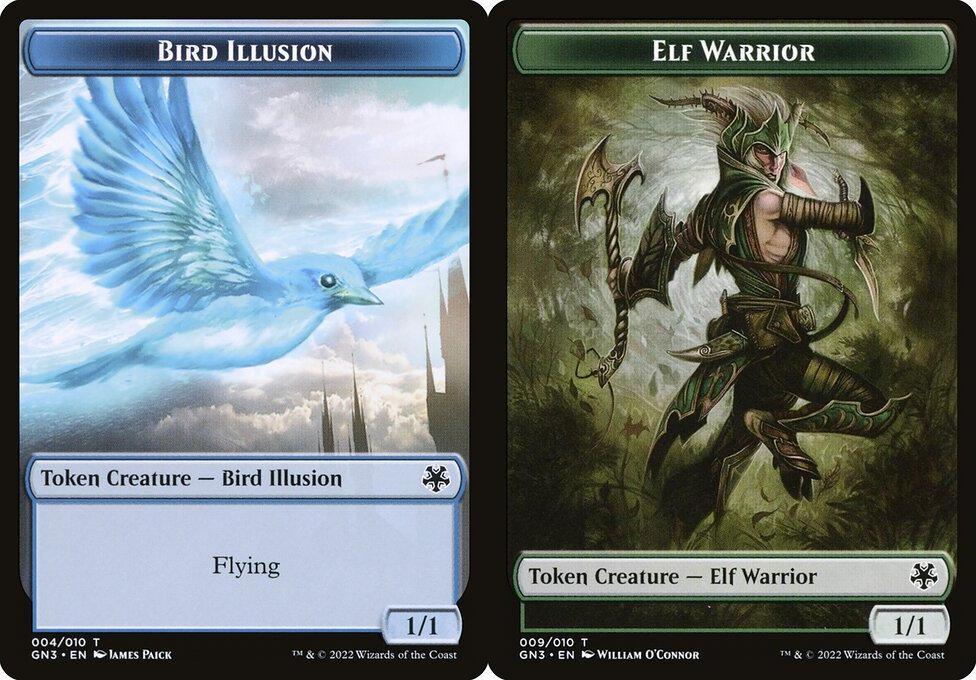 Bird Illusion (004)  // Elf Warrior (009) Double-Sided Token
