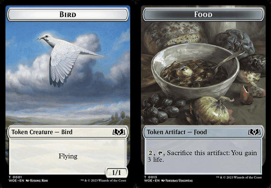 Bird (0001) // Food (0013) Double-Sided Token - Foil