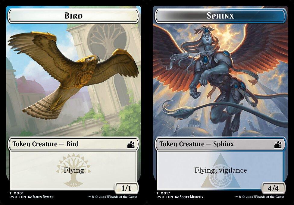 Bird (0001) // Sphinx (0017) Double-Sided Token - Foil