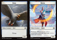 Bird (0002) // Monk (0003) Double-Sided Token - Foil