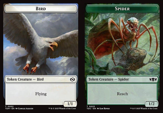 Bird (0002) // Spider (0025) Double-Sided Token