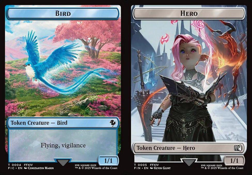 Bird (0004) // Hero (0005) Double-Sided Token