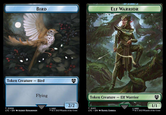 Bird (0006) // Elf Warrior (0011) Double-Sided Token