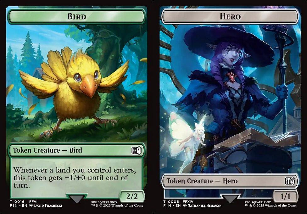Bird (0016) // Hero (0006) Double-Sided Token - Foil