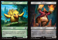 Bird (0016) // Wizard (0014) Double-Sided Token - Foil
