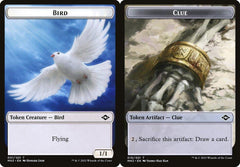 Bird (001) // Clue (015) Double-Sided Token - Foil