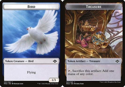 Bird (001) // Treasure (021) Double-Sided Token - Foil