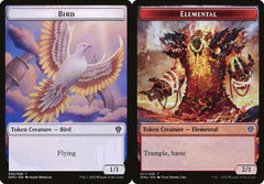 Bird (002) // Elemental (011) Double-Sided Token - Foil
