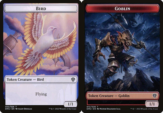 Bird (002) // Goblin (012) Double-Sided Token - Foil