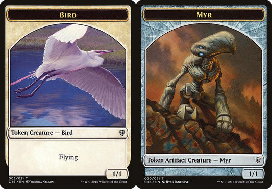 Bird (002) // Myr (020) Double-Sided Token