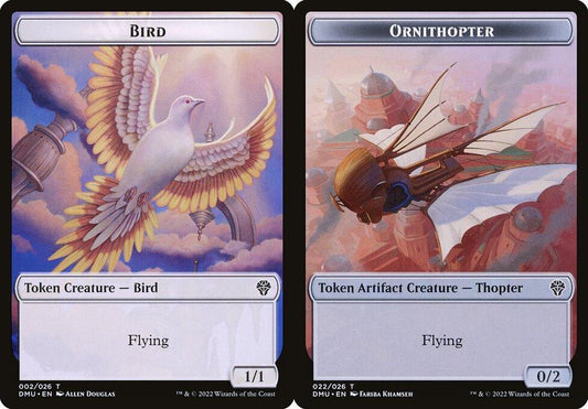 Bird (002) // Ornithopter (022) Double-Sided Token - Foil