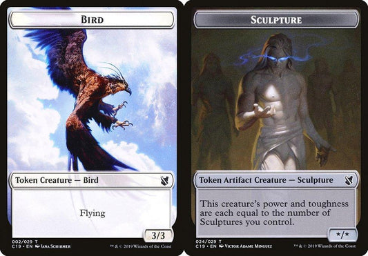 Bird (002) // Scupture (024) Double-Sided Token