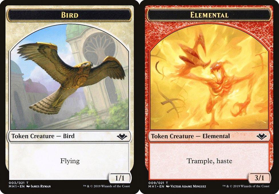 Bird (003) // Elemental (009) Double-Sided Token