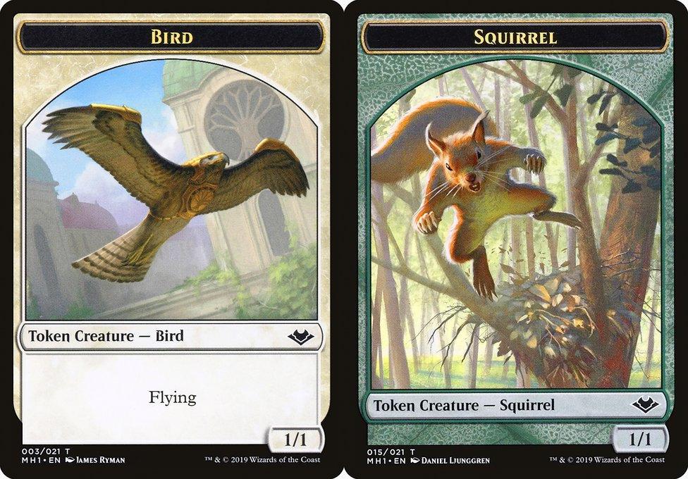 Bird (003) // Squirrel (015) Double-Sided Token