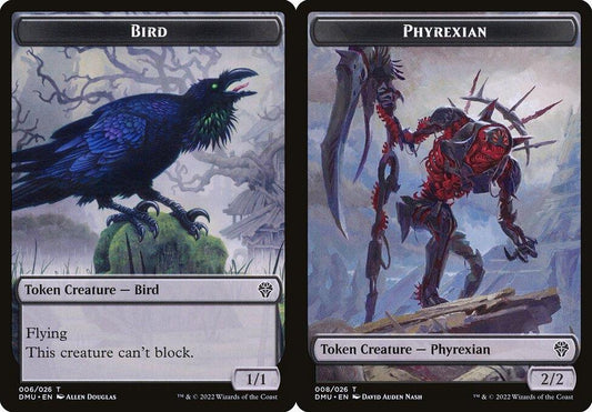 Bird (006) // Phyrexian (008) Double-Sided Token - Foil