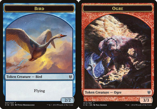 Bird (007) // Ogre (013) Double-Sided Token