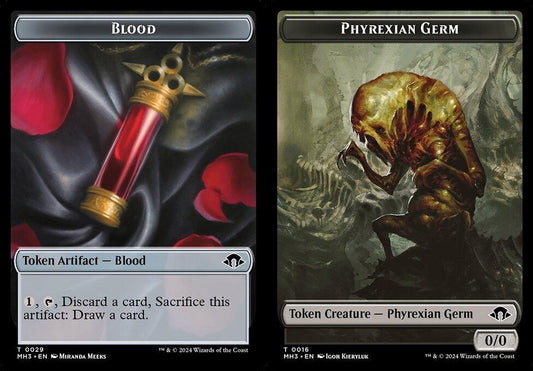 Blood (0029) // Phyrexian Germ (0016) Double-Sided Token - Foil