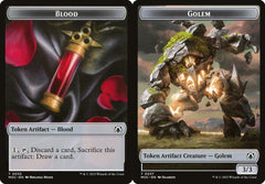 Blood (0032) // Golem (0037) Double-Sided Token
