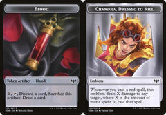 Blood (017) // Chandra, Dressed to Kill Emblem (020) Double-Sided Token - Foil
