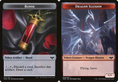Blood (017) // Dragon Illusion (009) Double-Sided Token - Foil