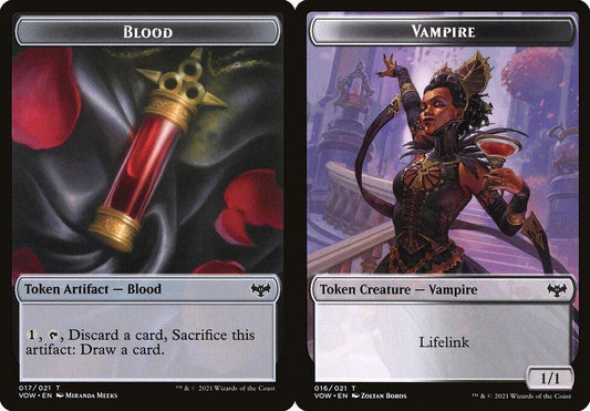 Blood (017) // Vampire (016) Double-Sided Token - Foil