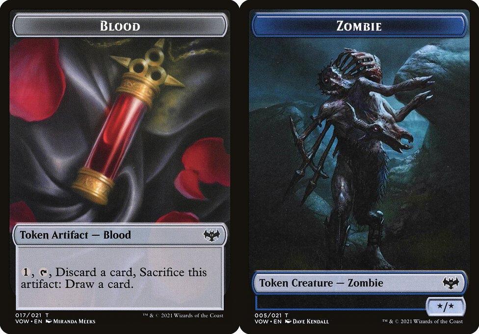 Blood (017) // Zombie (005) Double-Sided Token - Foil