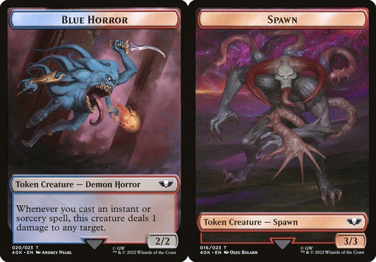 Blue Horror (020) // Spawn (016) Double-Sided Token