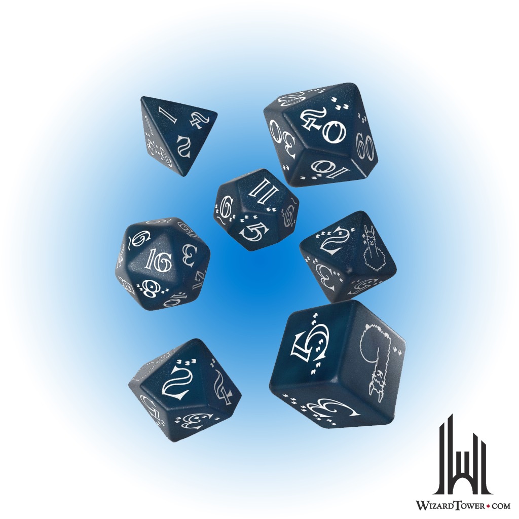 Dice Set - Shimmering Llama Blue / White 7ct