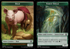 Boar (0017) // Forest Dryad (0019) Double-Sided Token - Ripple Foil