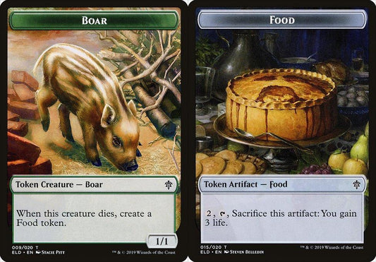 Boar (009) // Food (015) Double-Sided Token - Foil