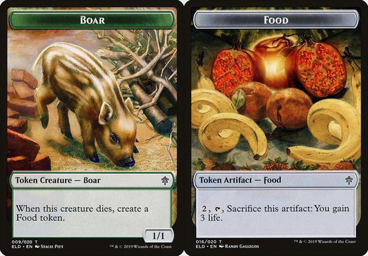 Boar (009) // Food (016) Double-Sided Token - Foil