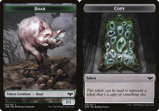 Boar (012) // Copy (019) Double-Sided Token - Foil