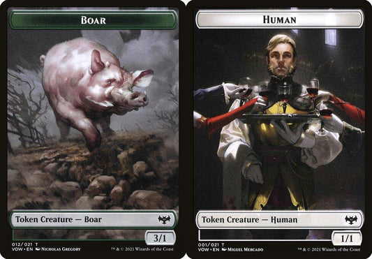 Boar (012) // Human (001) Double-Sided Token - Foil