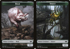 Boar (012) // Insect (013) Double-Sided Token - Foil