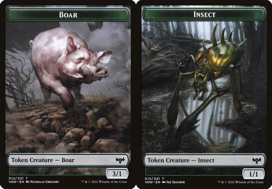 Boar (012) // Insect (013) Double-Sided Token - Foil