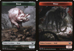 Boar (012) // Wolf (011) Double-Sided Token - Foil