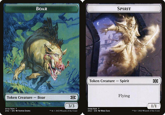 Boar (015) // Spirit (008) Double-Sided Token - Foil