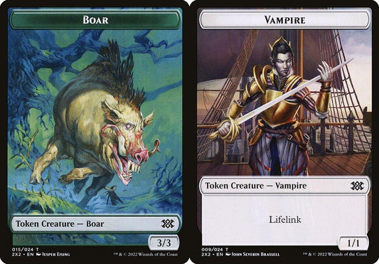 Boar (015) // Vampire (009) Double-Sided Token - Foil